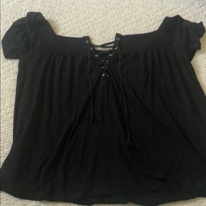 American Eagle black off the shoulder top